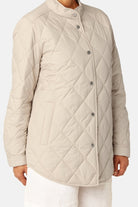Gewatteerde Shirt Jacket BEAT04 | Light Camel | Jacket | Ilse Jacobsen