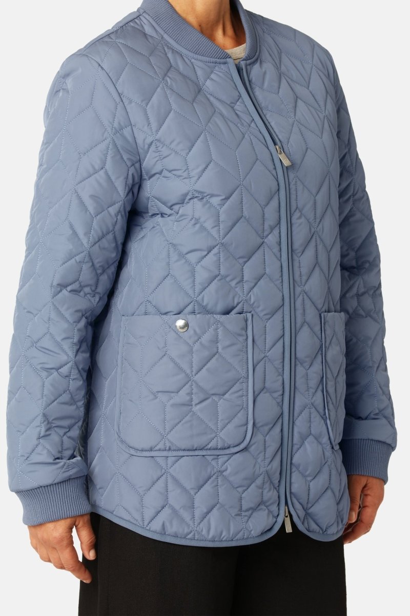 Gewatteerde Tussenjas ART45 | Grey Blue | Jacket | Ilse Jacobsen