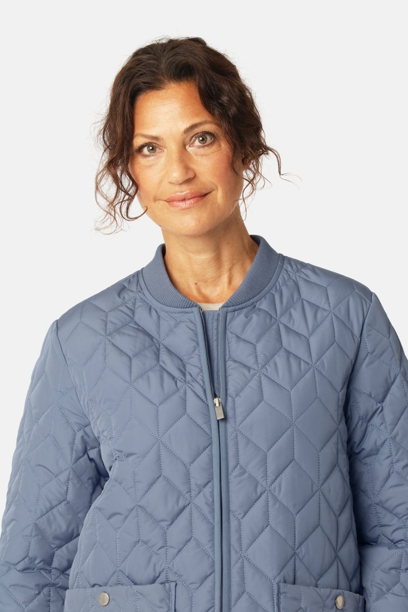 Gewatteerde Tussenjas ART45 | Grey Blue | Jacket | Ilse Jacobsen