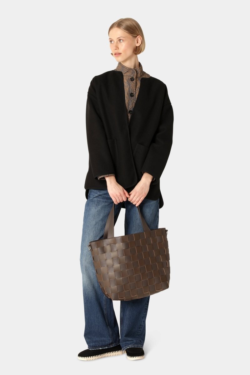 Grote Crossbody Tas CHIP11 | Chocolate Brown | Bag | Ilse Jacobsen