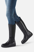 Hoge leren laarzen CALIRA07 | Black Black | Shoes | Ilse Jacobsen