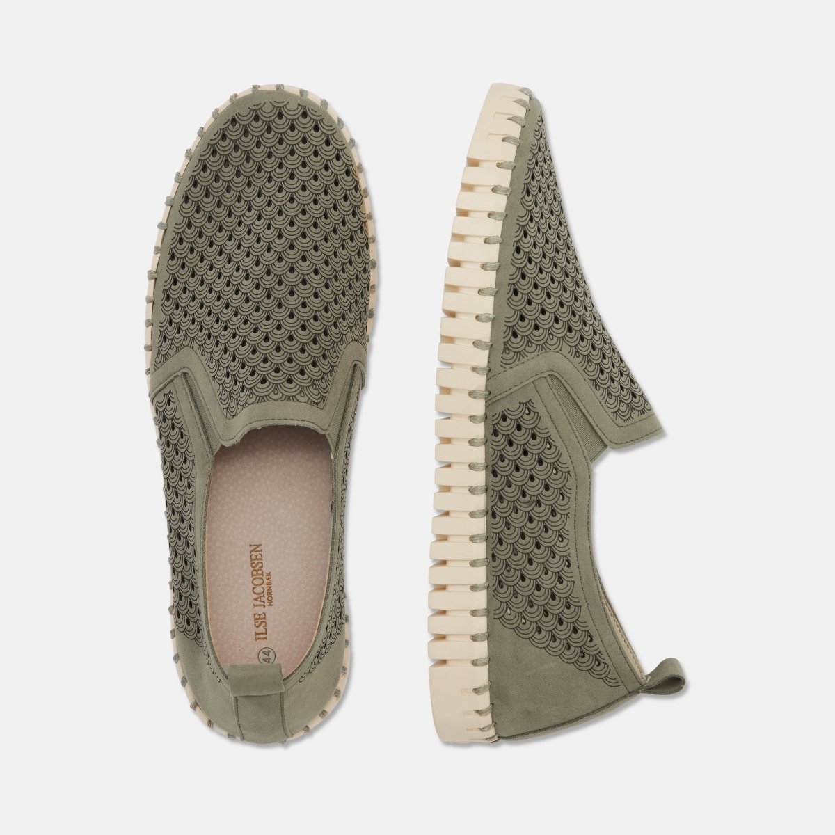 Instappers Heren TULIP140MEN beige zool | Army | Shoes | Ilse Jacobsen