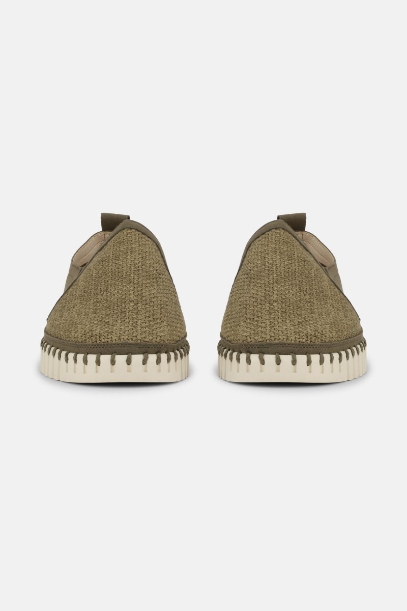Instappers Heren Tulip3885 beige zool | Deep Olive Pearled Ivory | Shoes | Ilse Jacobsen