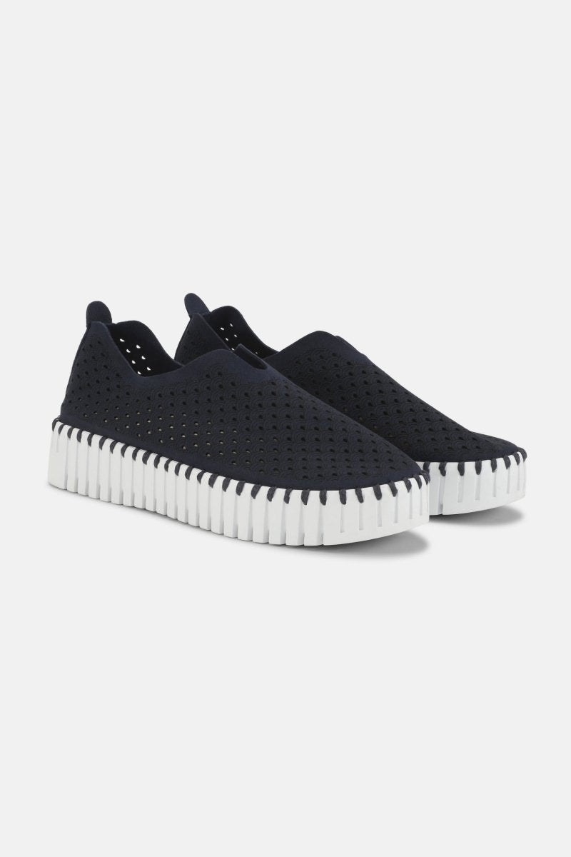 Instappers Platform TULIP3373W witte zool | Dark Indigo | Shoes | Ilse Jacobsen