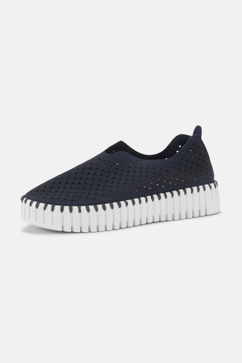 Instappers Platform TULIP3373W witte zool | Dark Indigo | Shoes | Ilse Jacobsen