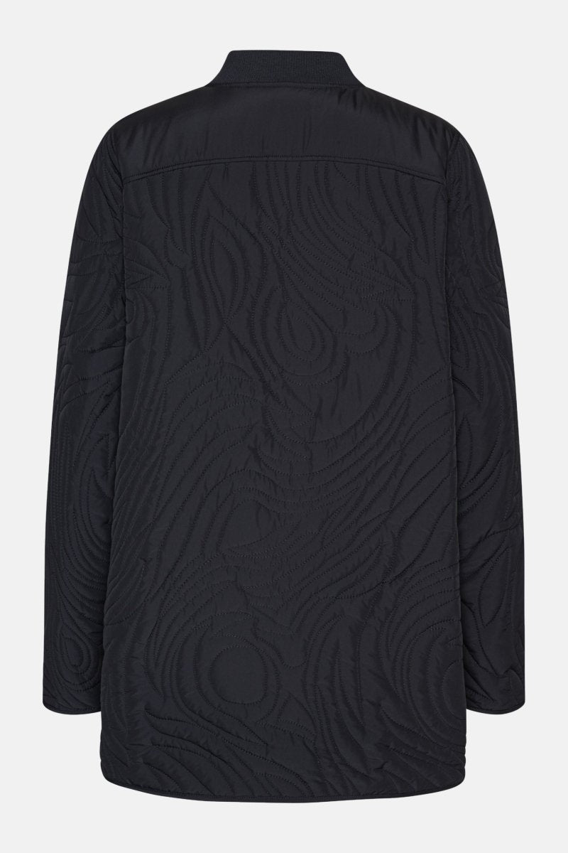 Kort Gewatteerd Jack met Ribboord DUNE02 | Dark Indigo | Jacket | Ilse Jacobsen