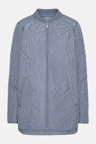 Kort Gewatteerd Jack met Ribboord DUNE02 | Grey Blue | Jacket | Ilse Jacobsen