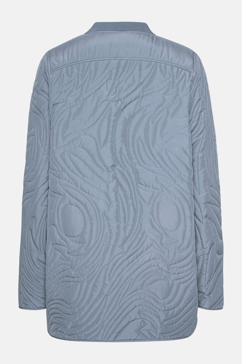 Kort Gewatteerd Jack met Ribboord DUNE02 | Grey Blue | Jacket | Ilse Jacobsen