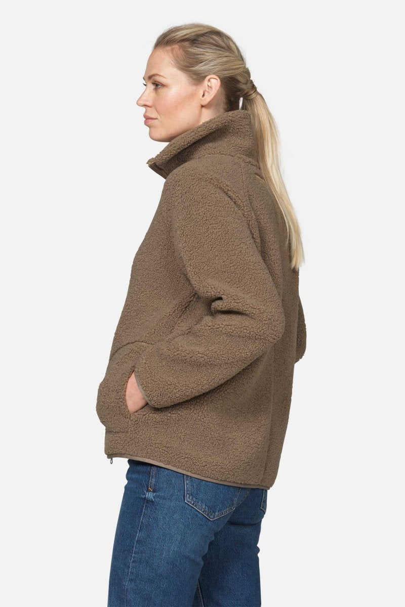Kort teddyjack BONDEDPILE01 | Greige | Jacket | Ilse Jacobsen