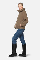 Kort teddyjack BONDEDPILE01 | Greige | Jacket | Ilse Jacobsen