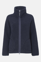 Kort teddyjack met rits BONDEDPILE01 | Dark Indigo | Jacket | Ilse Jacobsen