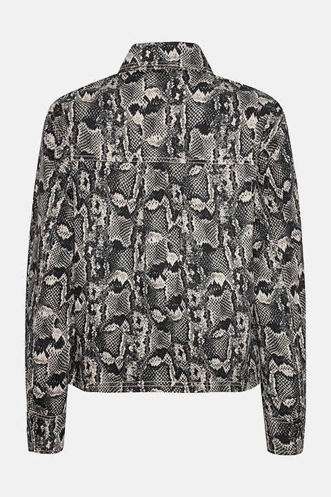 Korte Geknoopte Jas COTTONTWILL01P | Dark Blue Snake | Jacket | Ilse Jacobsen