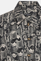 Korte Geknoopte Jas COTTONTWILL01P | Dark Blue Snake | Jacket | Ilse Jacobsen