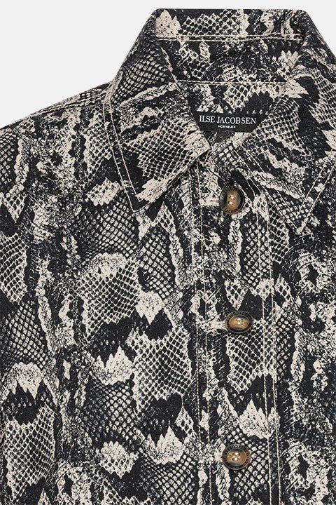 Korte Geknoopte Jas COTTONTWILL01P | Dark Blue Snake | Jacket | Ilse Jacobsen