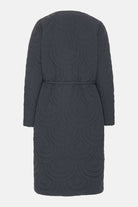 Lang Gewatteerde Jas BLOSSOM01 | Dark Indigo | Jacket | Ilse Jacobsen