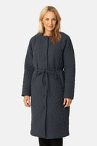 Lang Gewatteerde Jas BLOSSOM01 | Dark Indigo | Jacket | Ilse Jacobsen