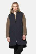 Lange gewatteerde bodywarmer ART25 | Dark Indigo | Jacket | Ilse Jacobsen