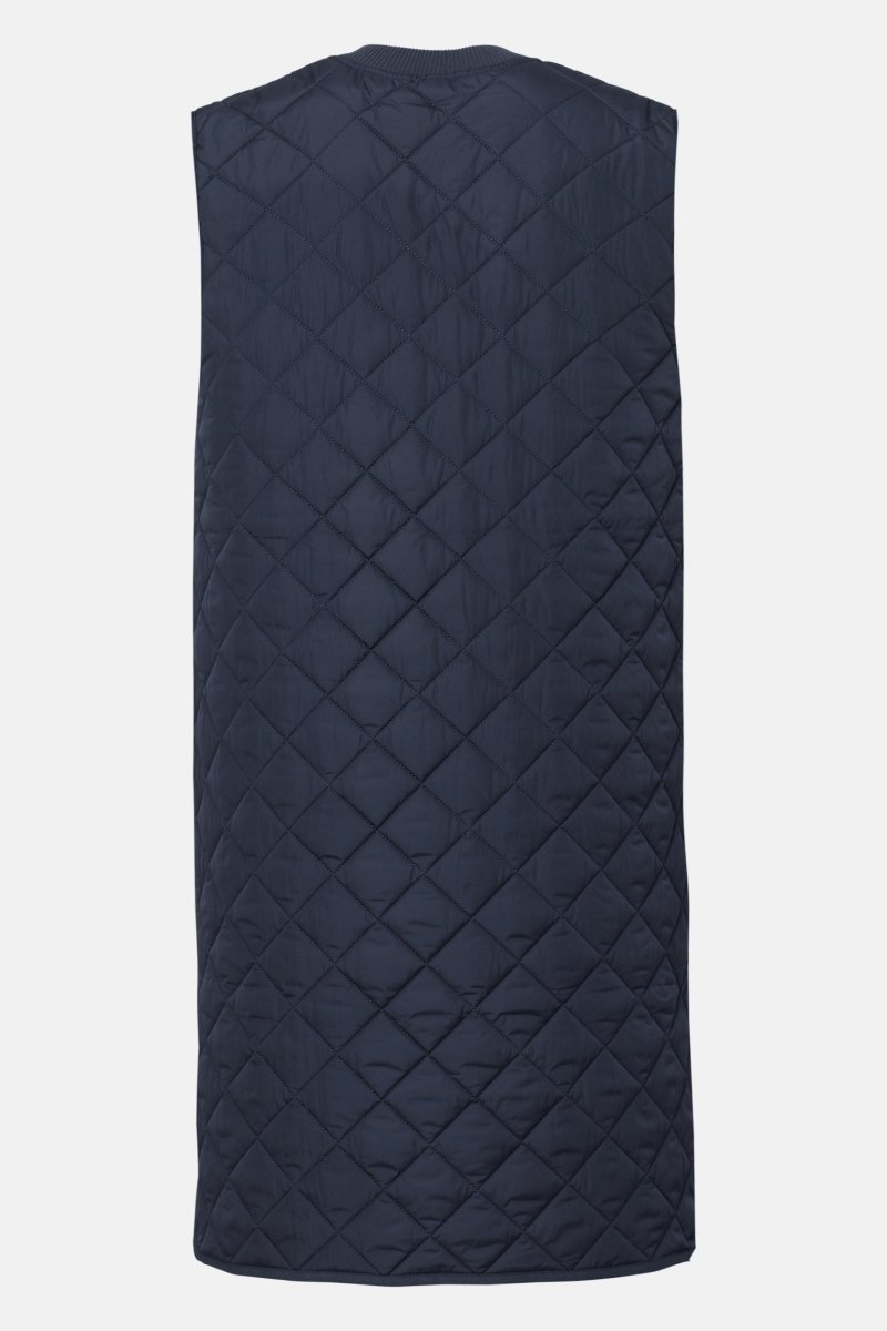 Lange gewatteerde bodywarmer ART25 | Dark Indigo | Jacket | Ilse Jacobsen