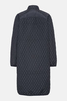 Lange Gewatteerde Jas ALLY06 | Dark Indigo | Coat | Ilse Jacobsen