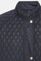 Lange Gewatteerde Jas ALLY06 | Dark Indigo | Coat | Ilse Jacobsen