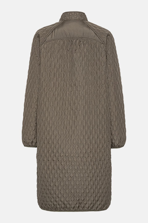 Lange Gewatteerde Jas ALLY06 | Tarmac | Coat | Ilse Jacobsen