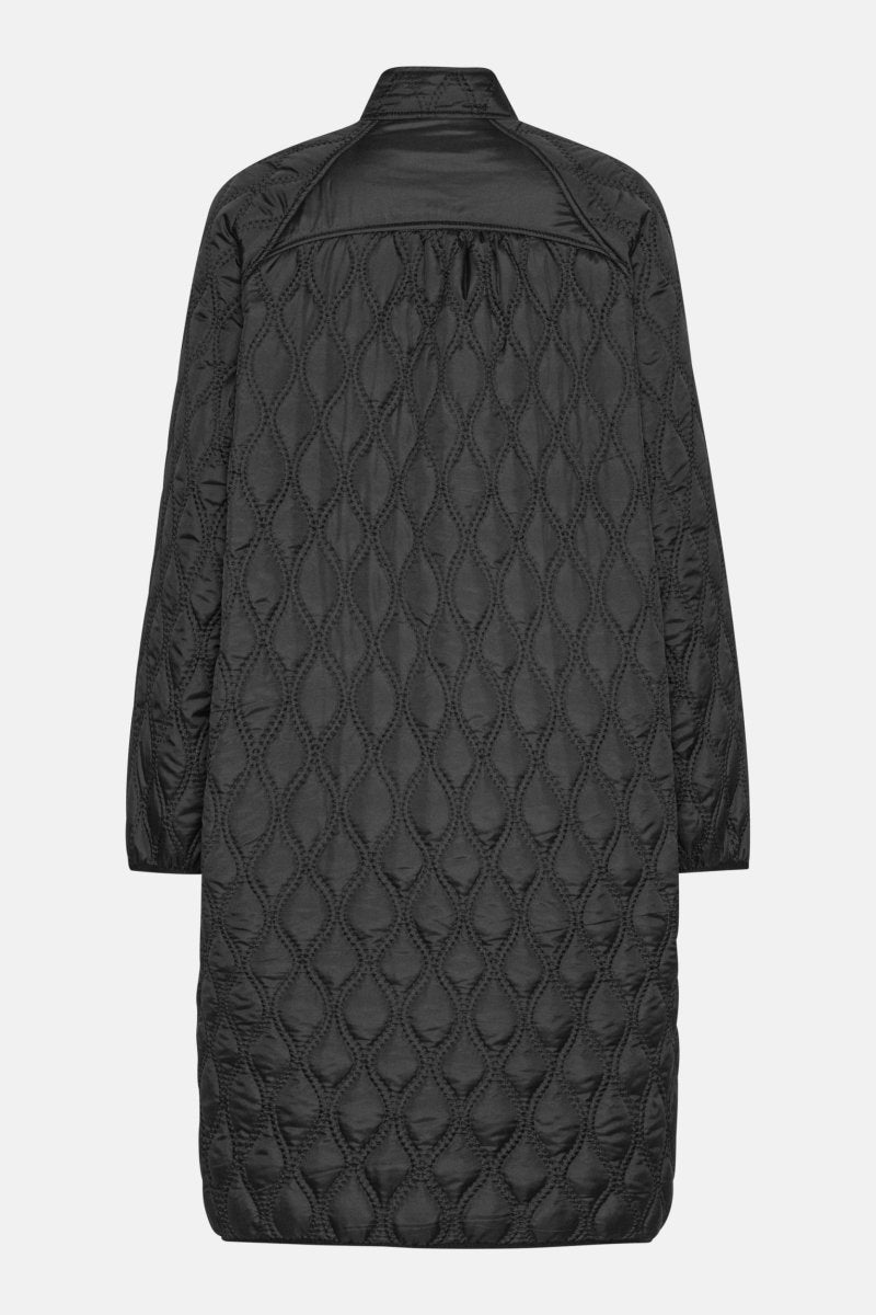 Lange Gewatteerde Jas AROS05 | Black | Jacket | Ilse Jacobsen
