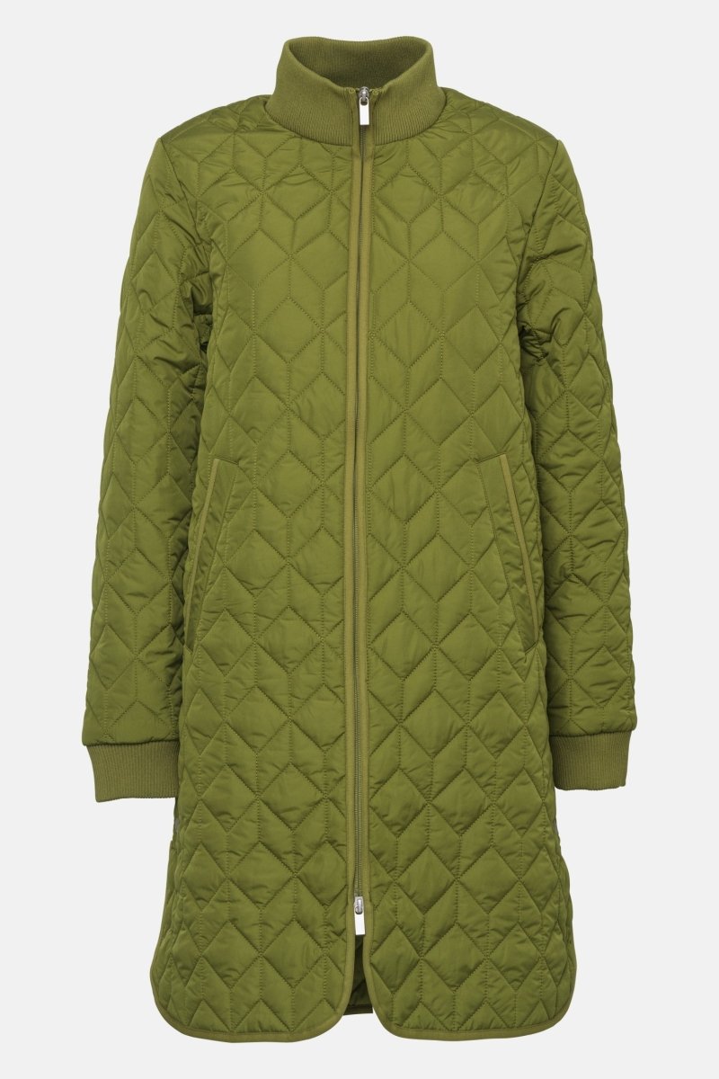 Lange gewatteerde jas ART06 | Sphagnum | Coat | Ilse Jacobsen