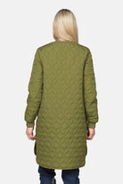 Lange gewatteerde jas ART06 | Sphagnum | Coat | Ilse Jacobsen