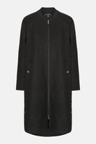 Lange Jas WOOLEN02 | Black | Coat | Ilse Jacobsen
