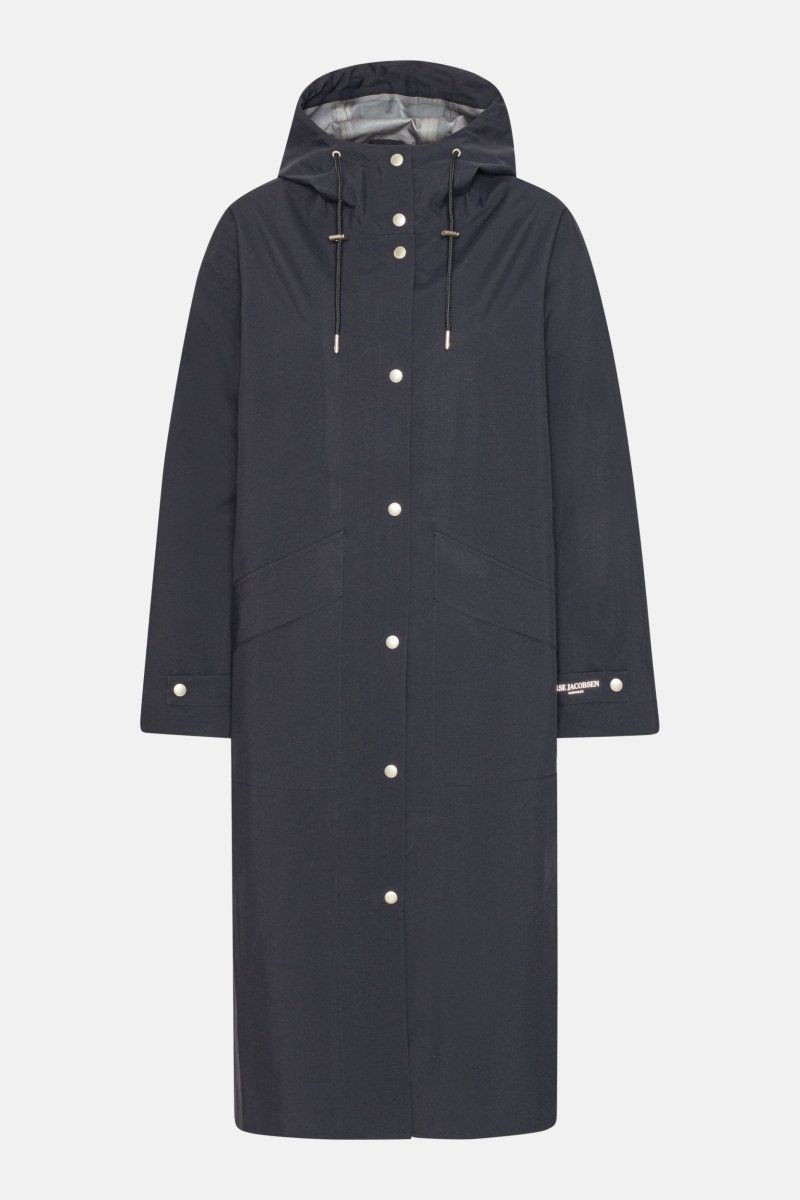 Lange Regenjas GENTLERAIN01 | Dark Indigo | Raincoat | Ilse Jacobsen