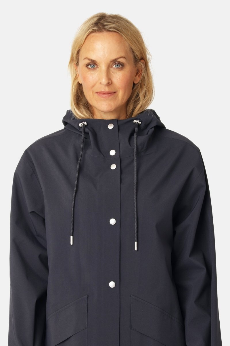 Lange Regenjas GENTLERAIN01 | Dark Indigo | Raincoat | Ilse Jacobsen