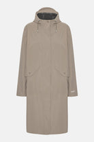 Lange softshell regenjas DAYBREAK03 | Greige | Raincoat | Ilse Jacobsen