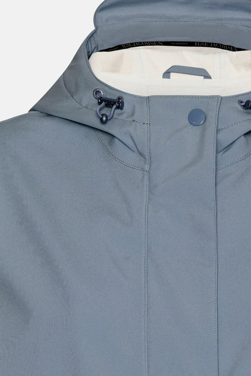 Lange Softshell Regenjas DAYBREAK03B | Grey Blue | Raincoat | Ilse Jacobsen