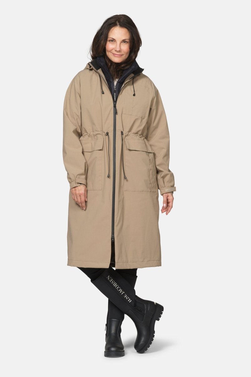 Lange winterparka THERMAL01 | Greige | Parka | Ilse Jacobsen