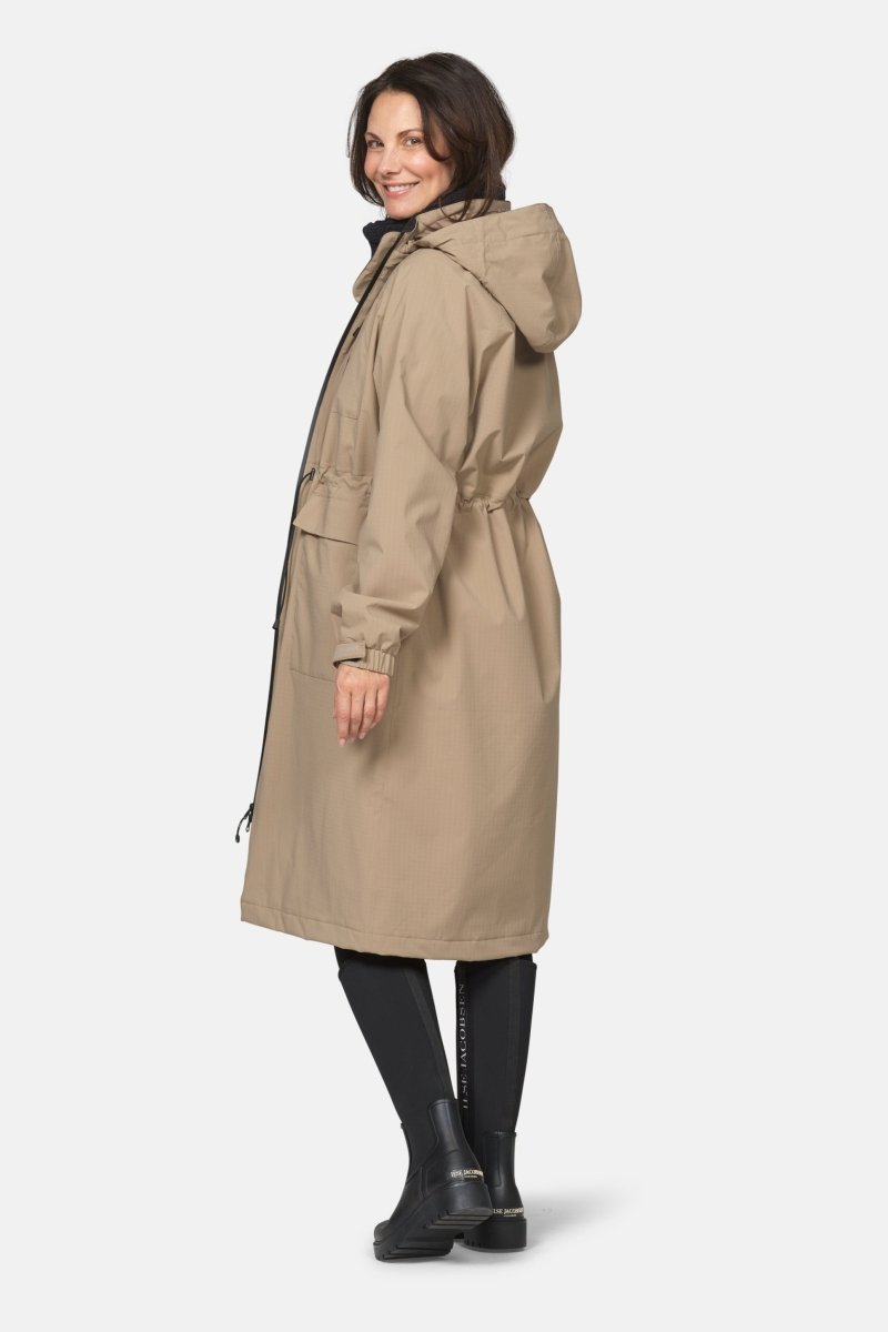 Lange winterparka THERMAL01 | Greige | Parka | Ilse Jacobsen