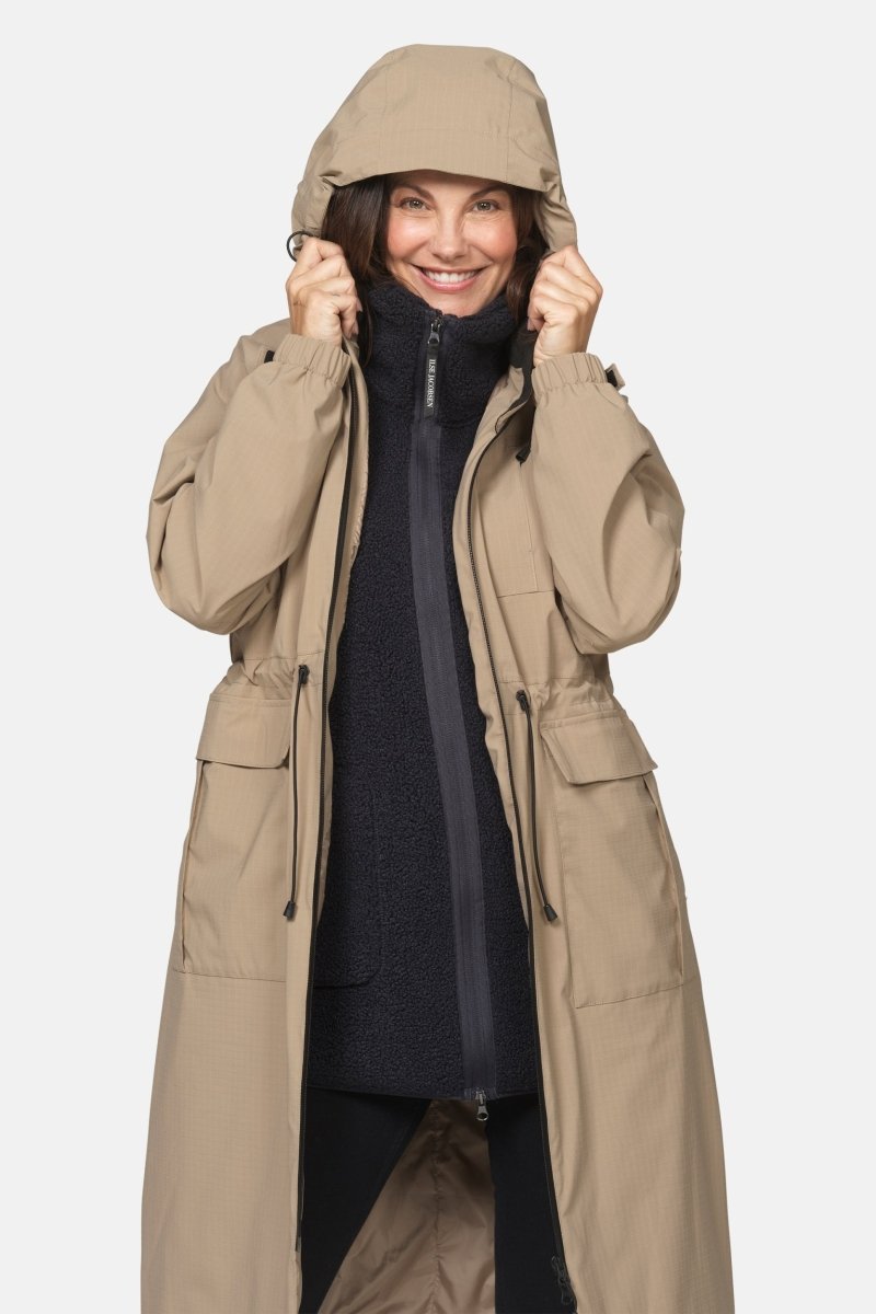 Lange winterparka THERMAL01 | Greige | Parka | Ilse Jacobsen