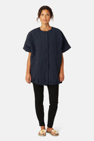 Bodywarmer BLOSSOM02 | Dark Indigo | Jacket | Ilse Jacobsen