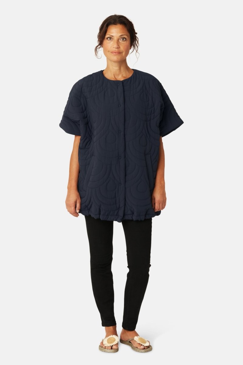 Bodywarmer BLOSSOM02 | Dark Indigo | Jacket | Ilse Jacobsen