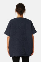 Bodywarmer BLOSSOM02 | Dark Indigo | Jacket | Ilse Jacobsen