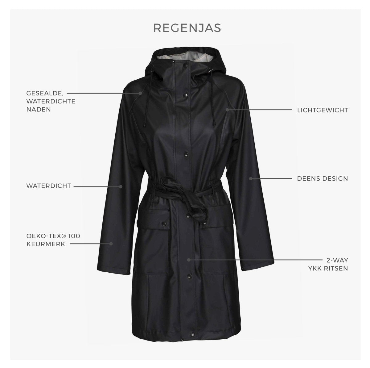 Regenjas RAIN87 | Milk Creme | Raincoat | Ilse Jacobsen