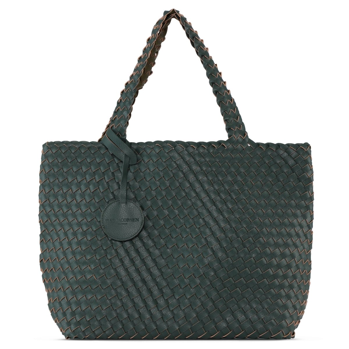 Reversible Tote Bag BAG08 M | Beetle Dark Green Metallic | Bag | Ilse Jacobsen