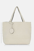 Reversible Tote Bag BAG08 M | Egg White Silver | Bag | Ilse Jacobsen