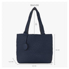 Reversible Tote bag BAG08 M | Navy Metalic Blue | Bag | Ilse Jacobsen
