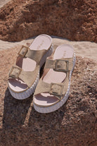 Sandalen met verstelbare band TULIP1032 | Platin White | Sandals | Ilse Jacobsen
