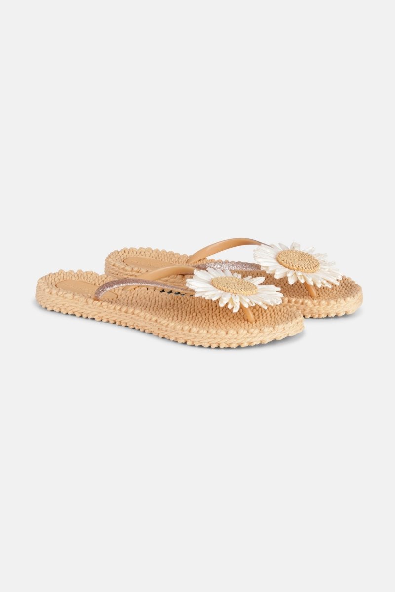 Slipper met bloem CHEERFUL16F | Beige | Flip Flop | Ilse Jacobsen
