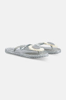 Slipper met bloem CHEERFUL16F | Silver | Flip Flop | Ilse Jacobsen