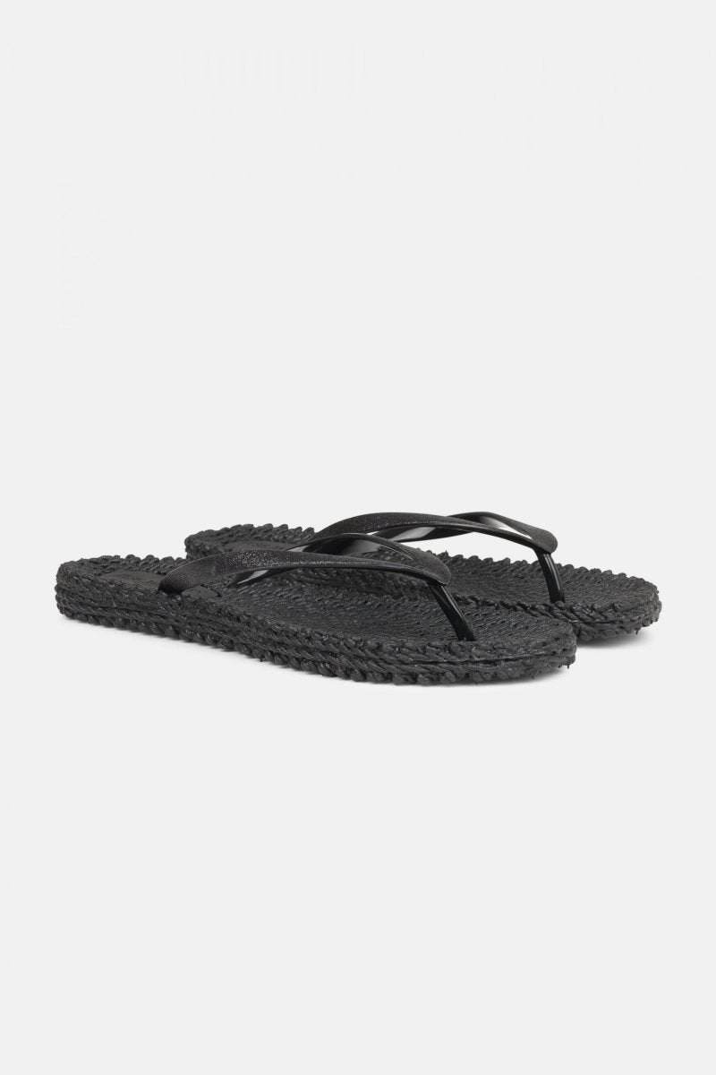 Slippers met glitter CHEERFUL01 | Black | Flip Flop | Ilse Jacobsen