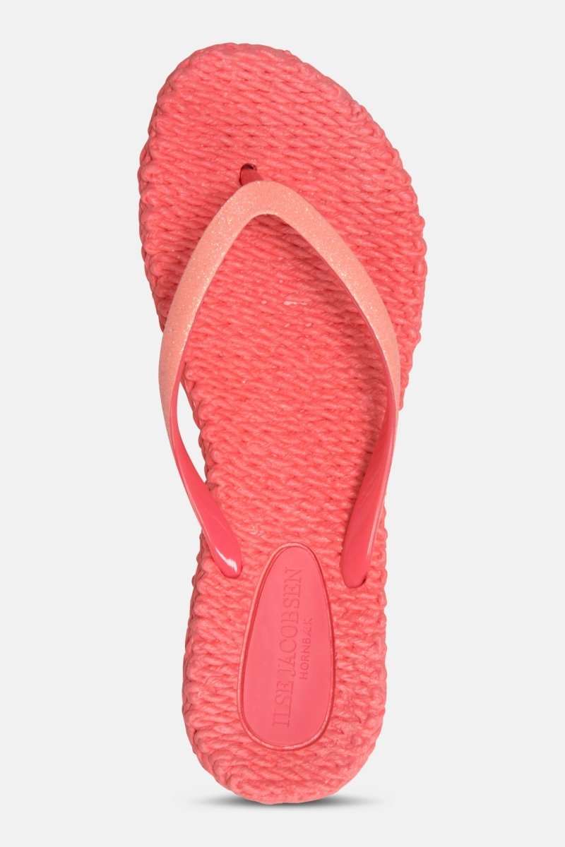 Slippers met glitter CHEERFUL01 | Indian Red | Flip Flop | Ilse Jacobsen