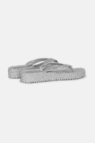 Slippers met lichte plateauzool CHEERFUL13 | Silver | Flip Flop | Ilse Jacobsen