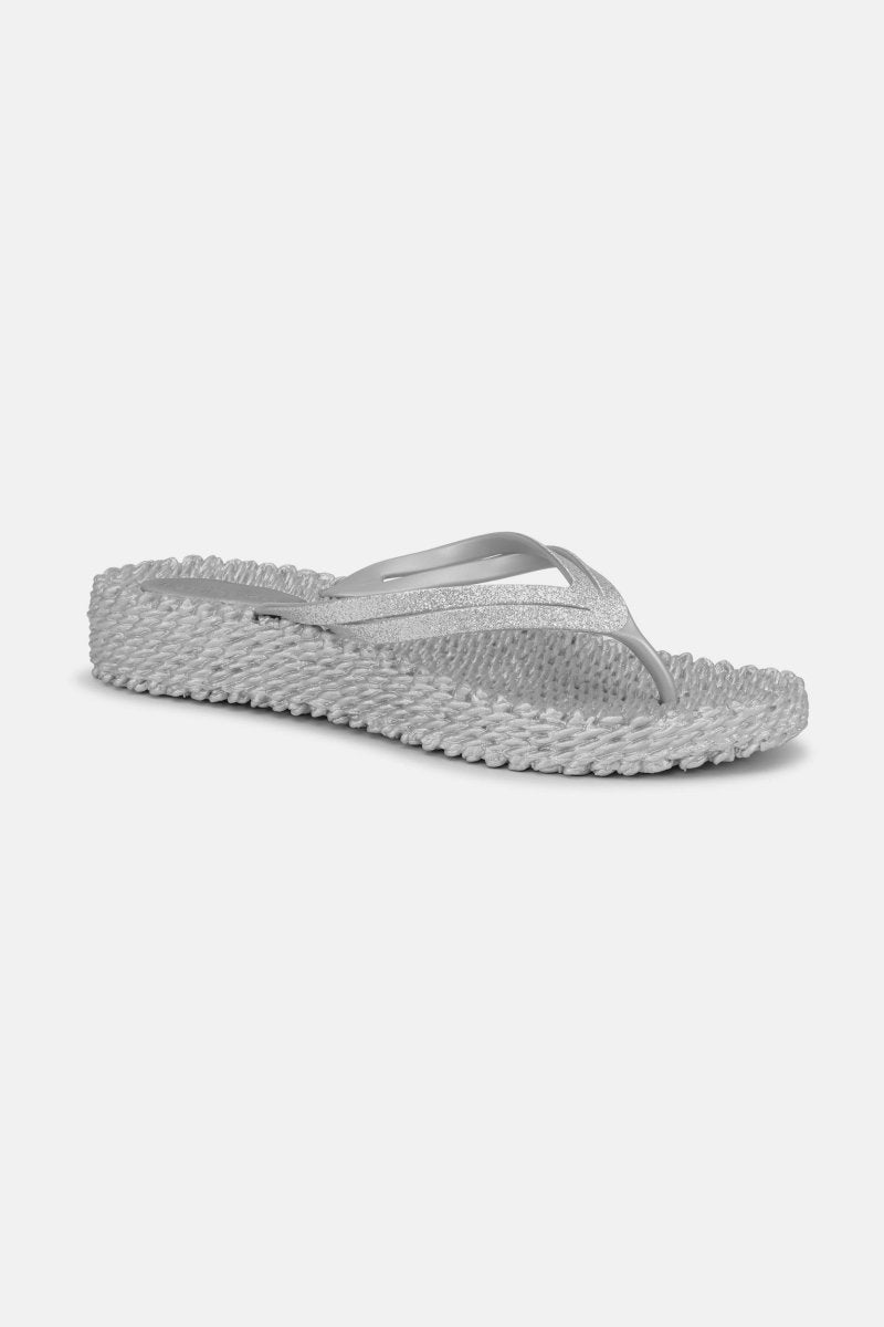 Slippers met lichte plateauzool CHEERFUL13 | Silver | Flip Flop | Ilse Jacobsen